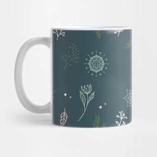 Christmas Seamless Pattern Simple green White red Pastel Gift Mug